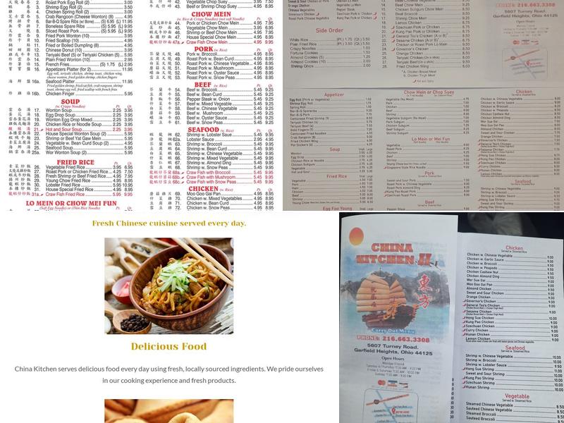 China Kitchen II Menu