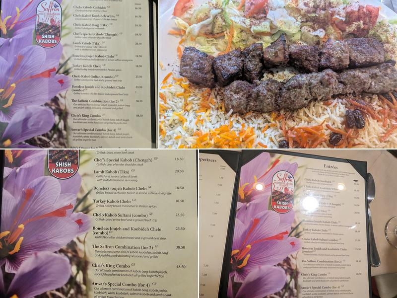 Saffron Menu