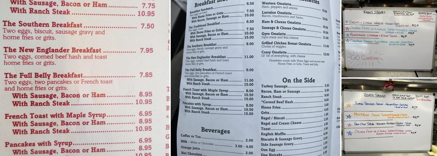 Diner On 55th Menu