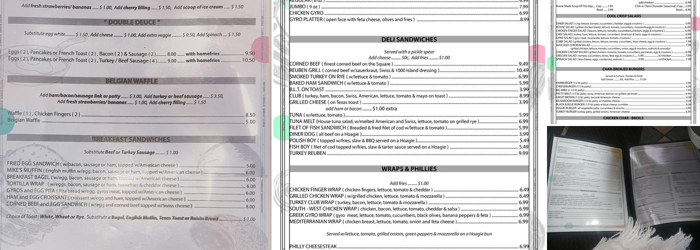 Michael's Diner At Shaker Square Menu