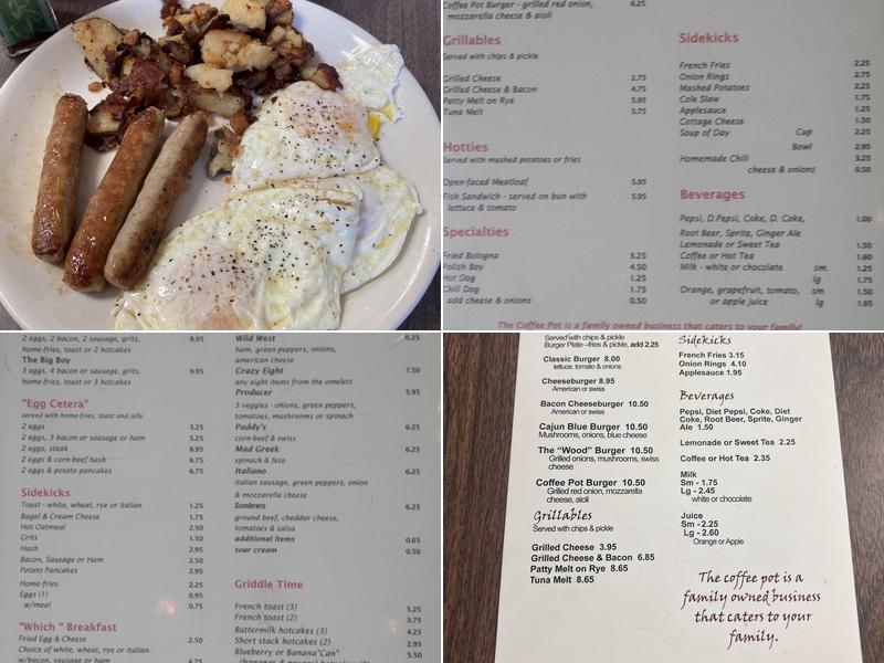 Coffee Pot Menu