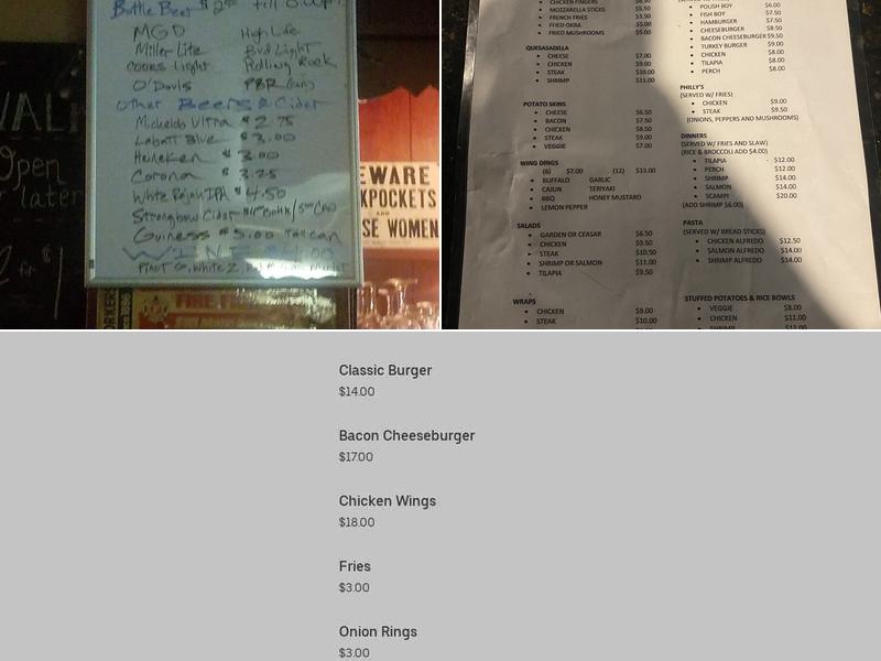 The Boardwalk Bar & Grill Menu