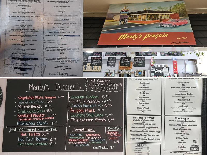 Monty's Penguin Menu