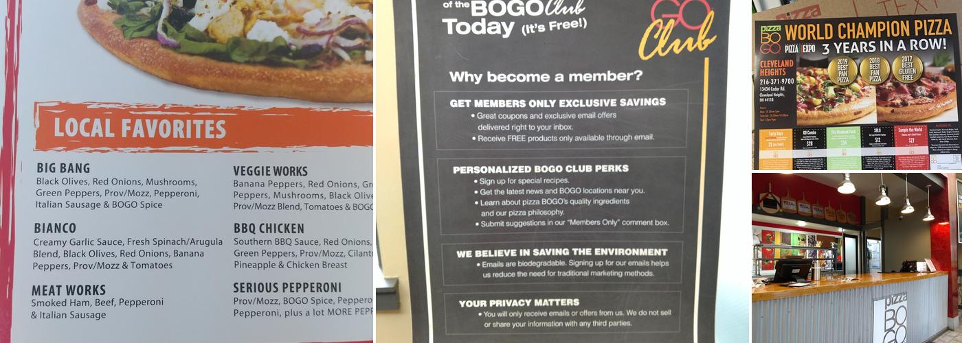 Pizzabogo Menu