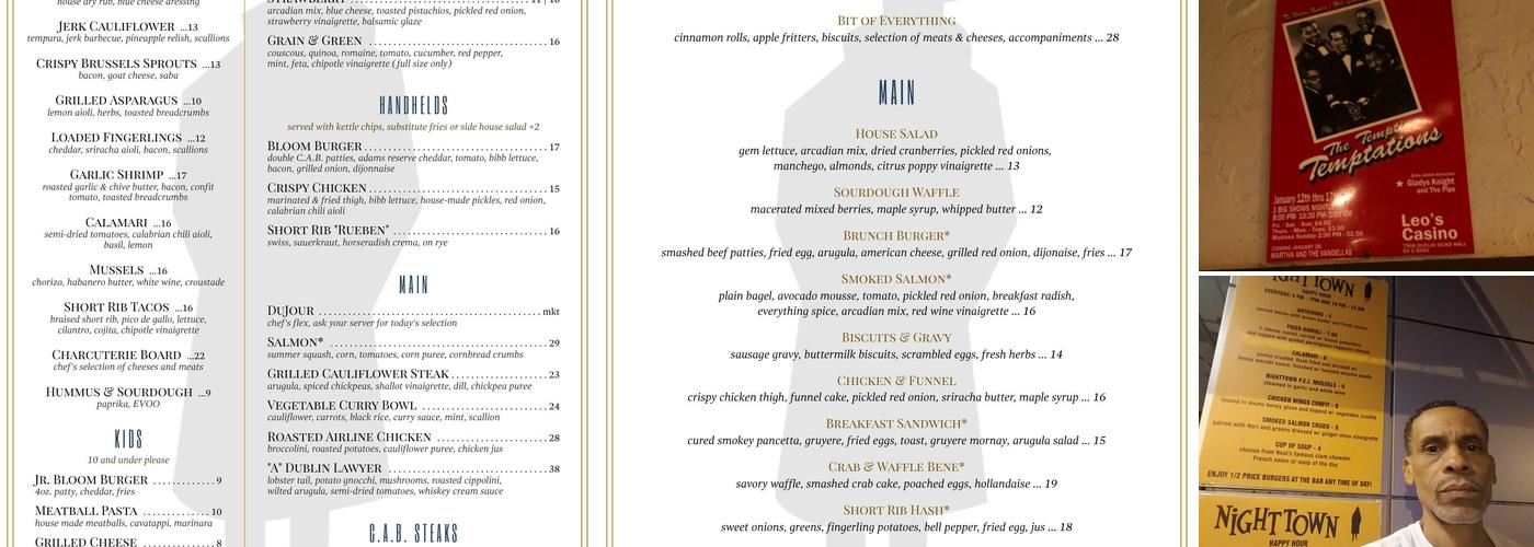 Nighttown Menu