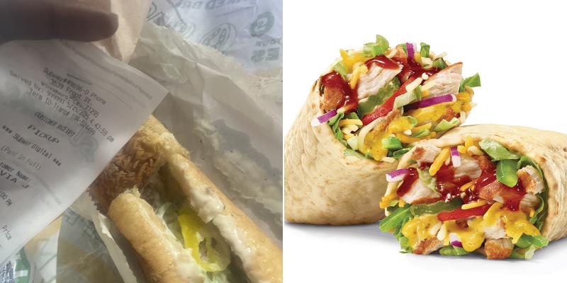 Subway Menu