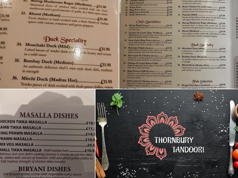 Thornbury Tandoori Menu