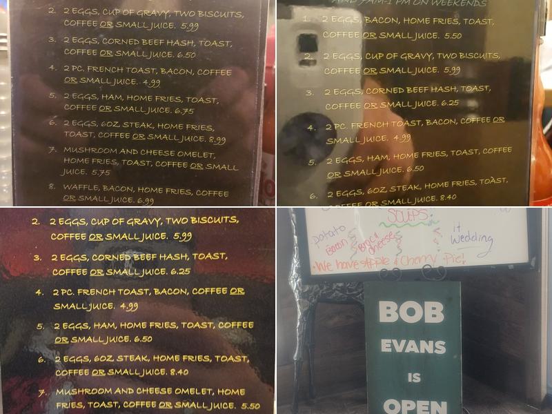 J T's Diner Menu