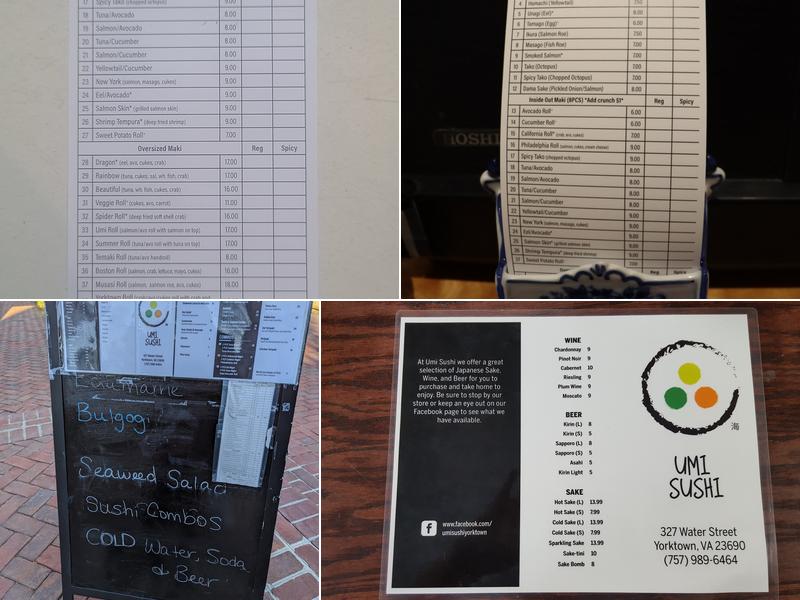 Umi Sushi Menu