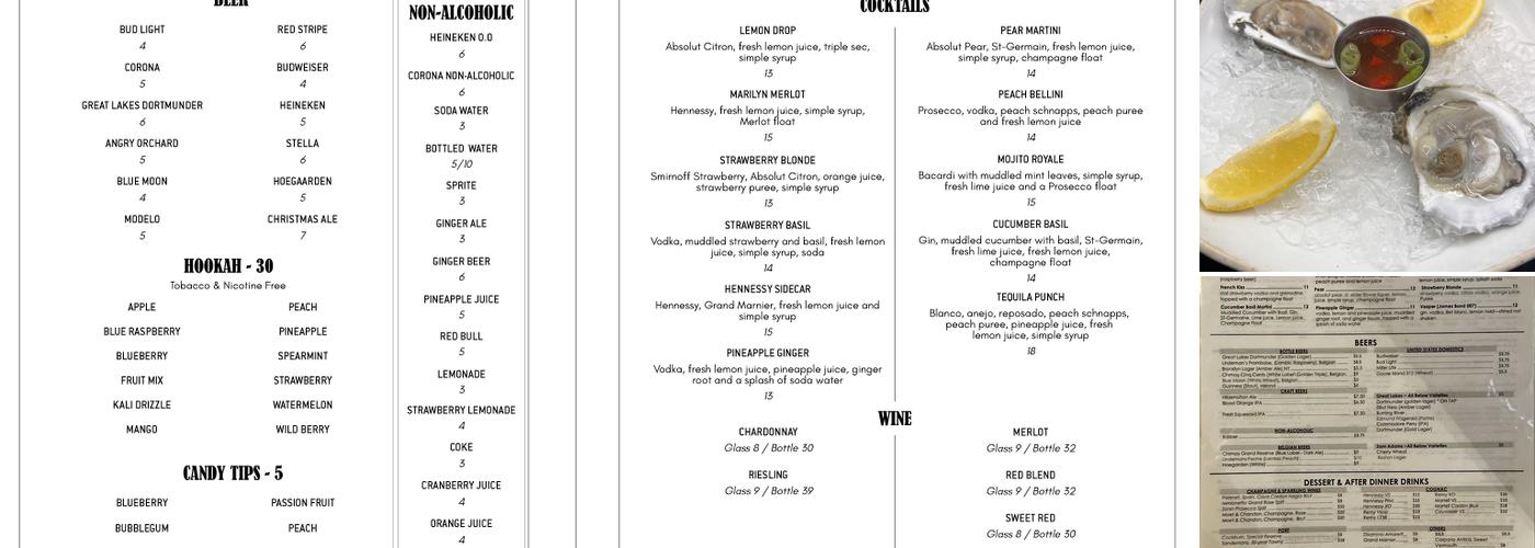 Bodega Restaurant & Lounge Menu