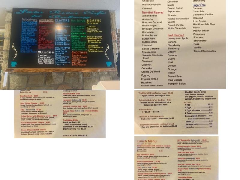 Java River Cafe & Bakery Menu