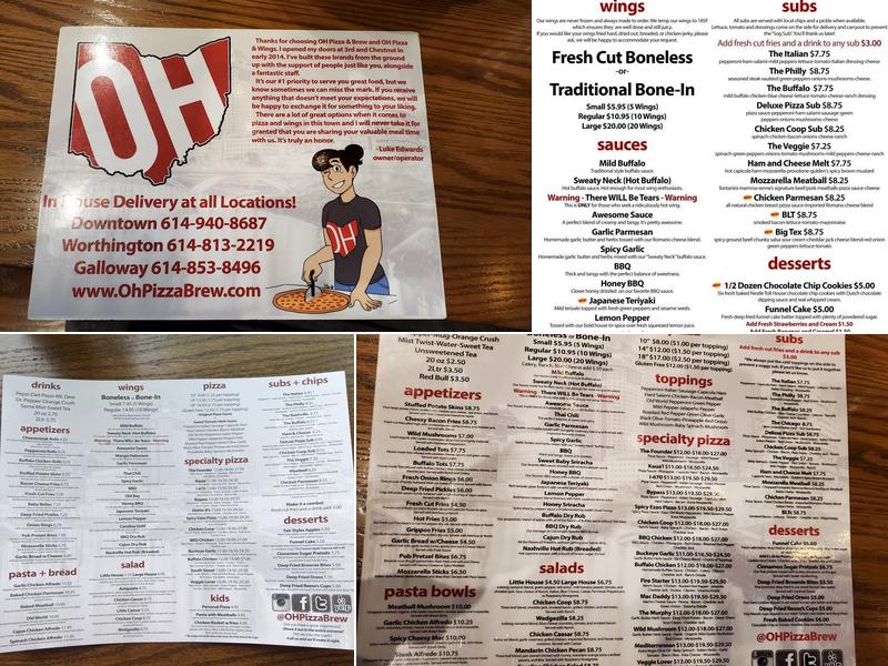 OH Pizza and Brew Menu