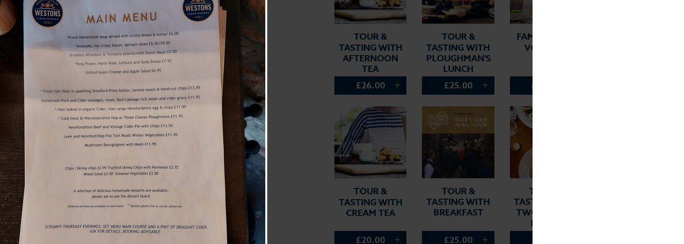 The Scrumpy House Menu