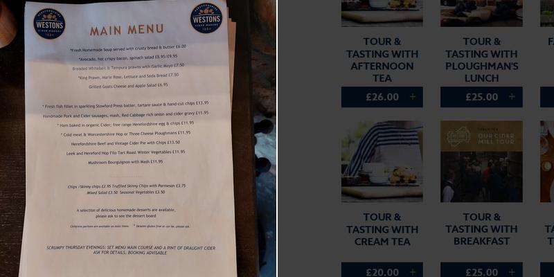 The Scrumpy House Menu