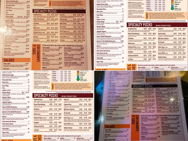 Hounddog's Pizza Menu