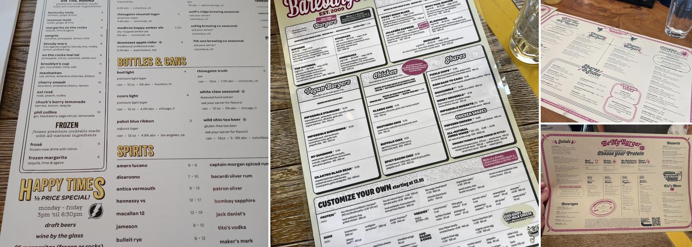 Bareburger Menu