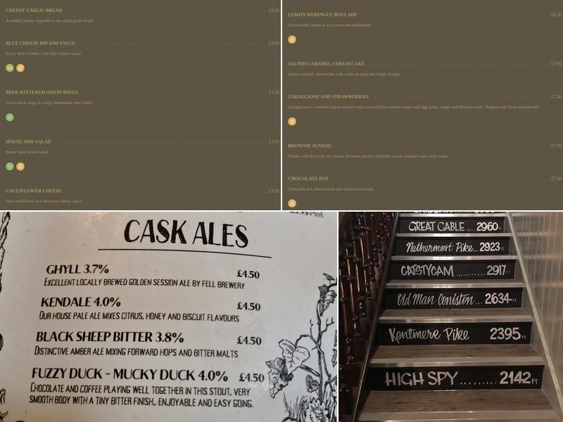 Ye Olde Fleece Inn Menu