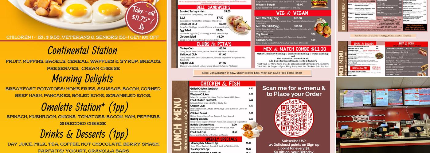 Danny's Delicious Deli Menu