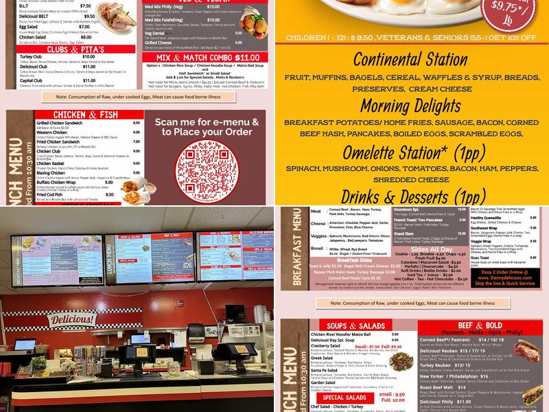 Danny's Delicious Deli Menu