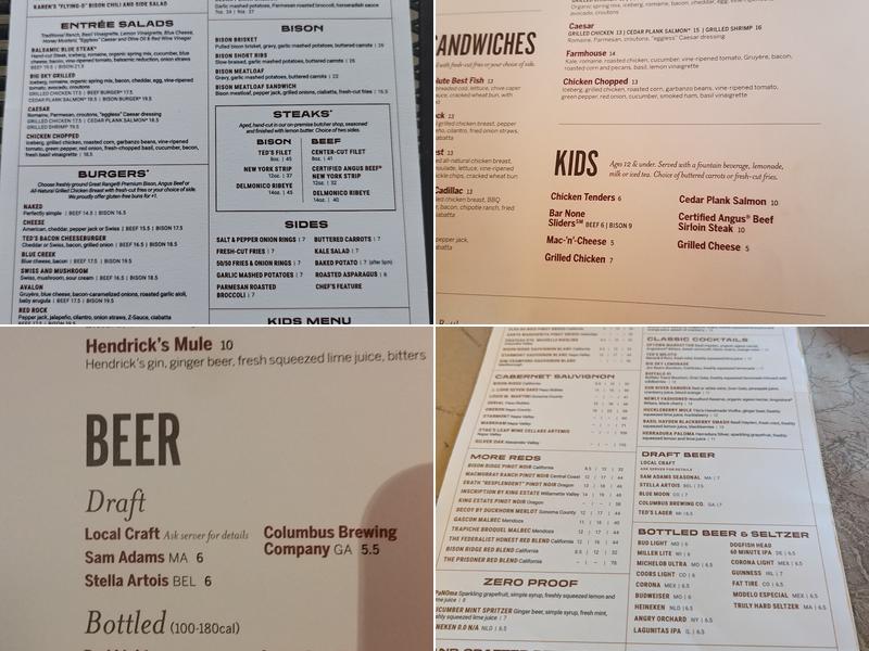 Ted's Montana Grill Menu