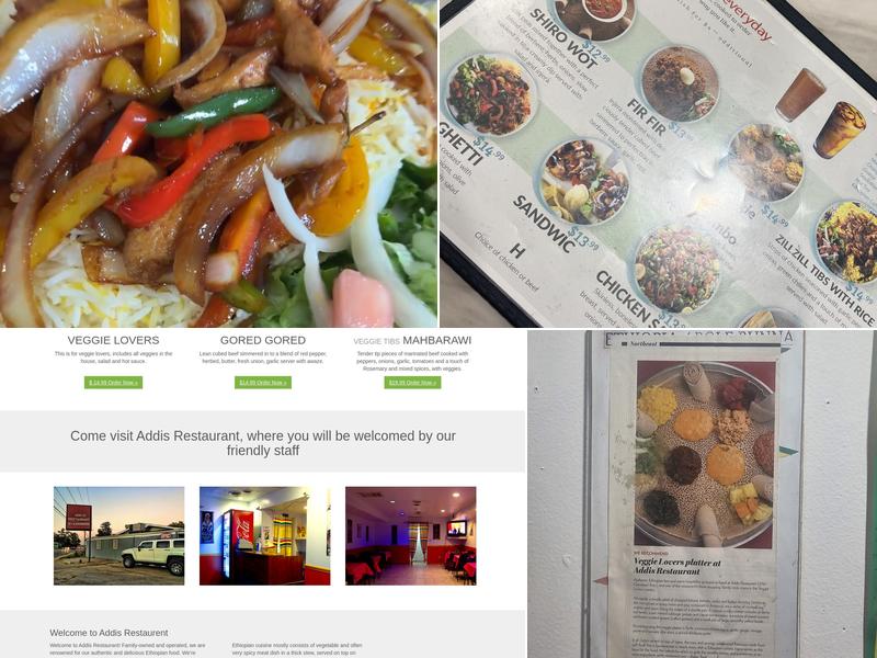Addis Restaurant Menu