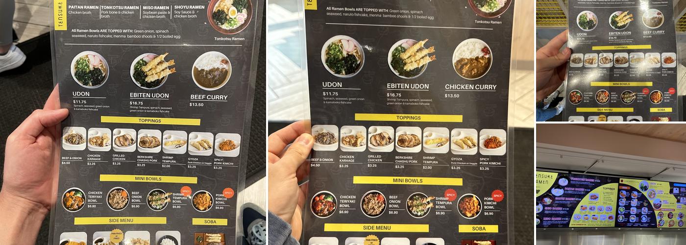 Tensuke Express Menu