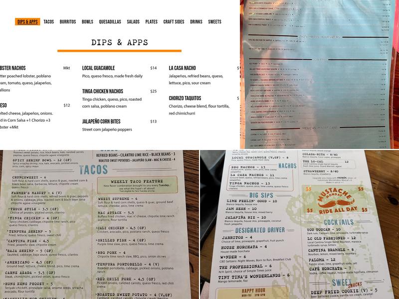 Local Cantina Brewery District Menu