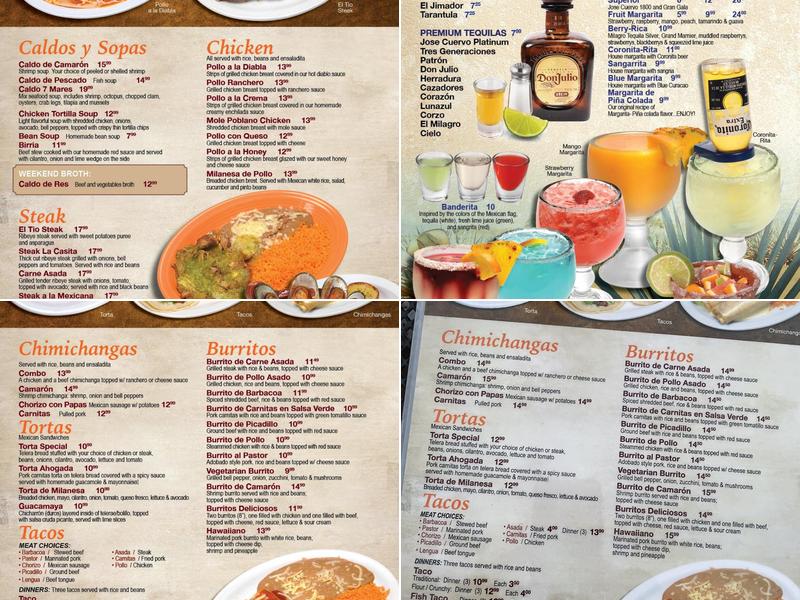 La Casita Menu