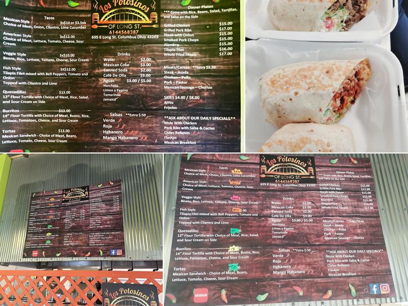 Los Potosinos Menu