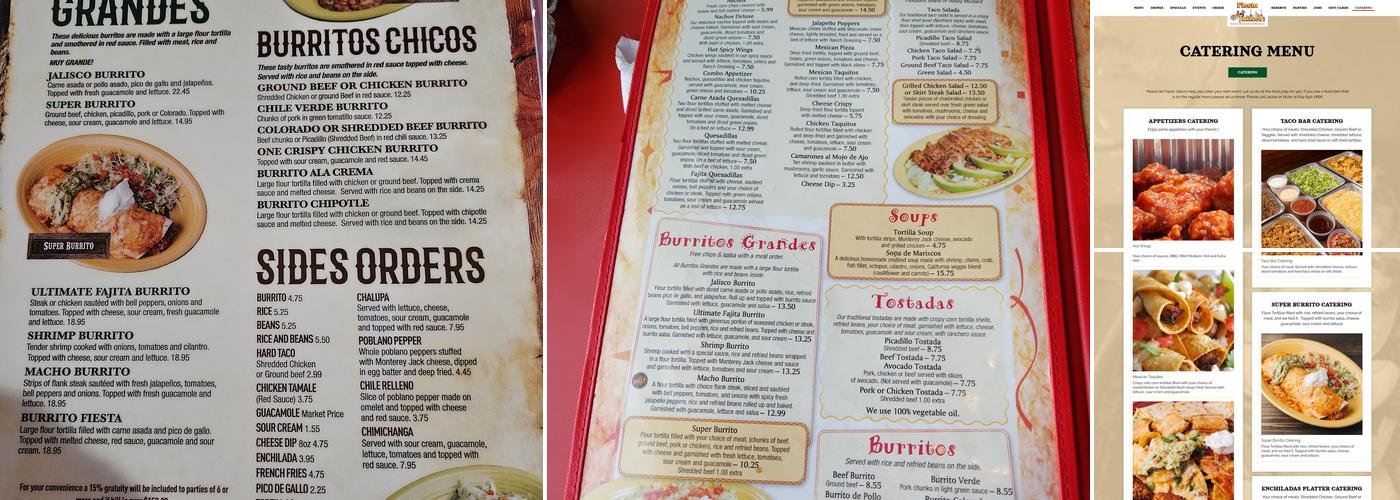 Fiesta Jalisco Menu