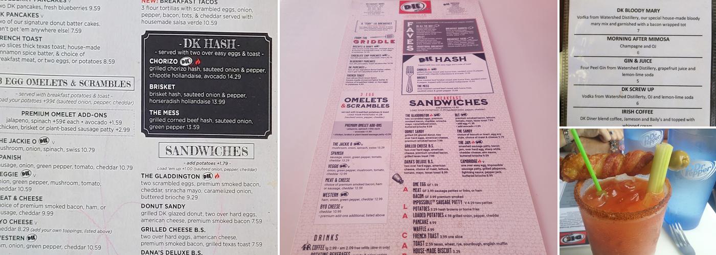 DK Diner Menu