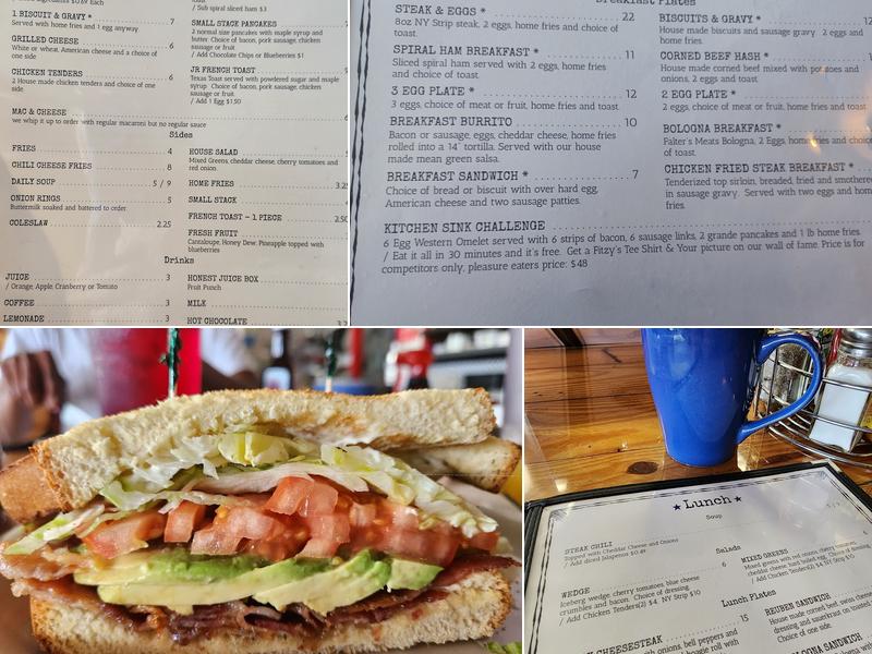 Fitzy's Old Fashioned Diner Menu