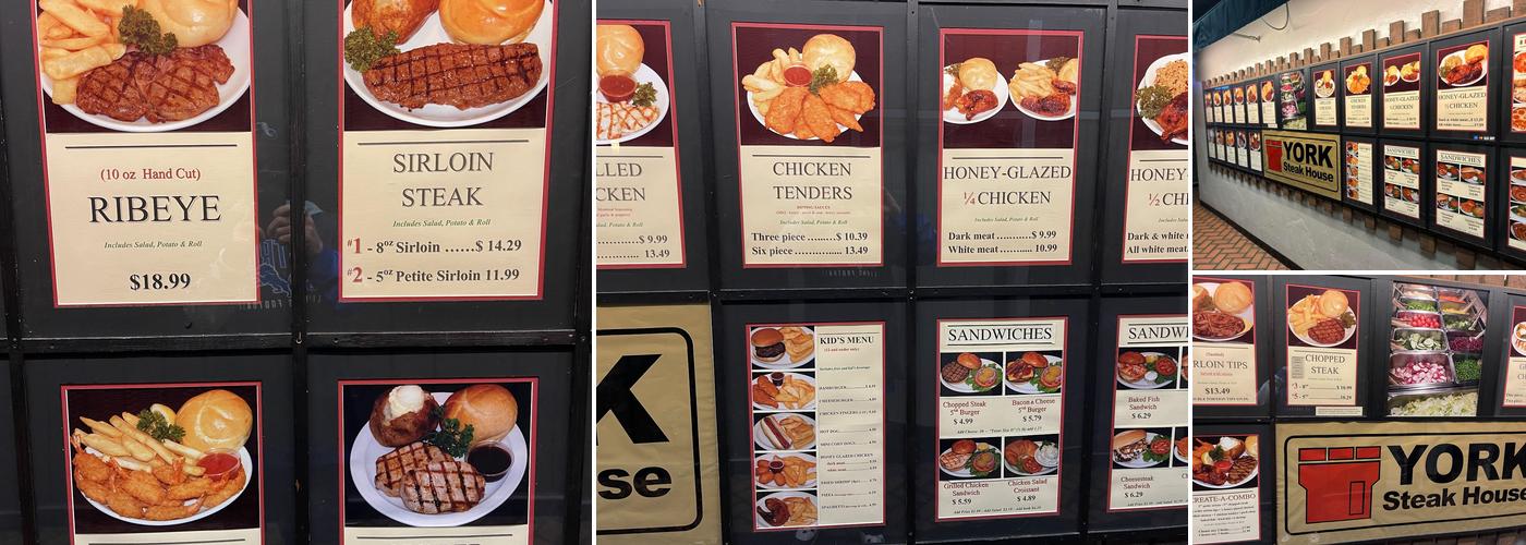 York Steak House Menu