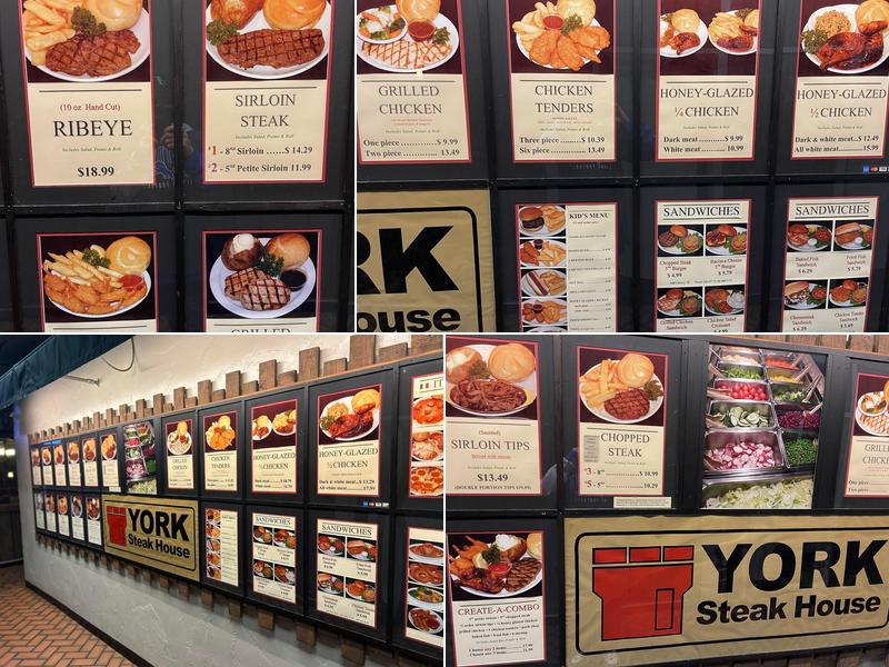 York Steak House Menu
