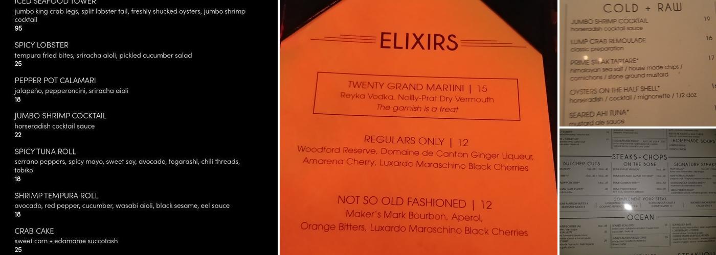 Mitchell's Steakhouse Menu