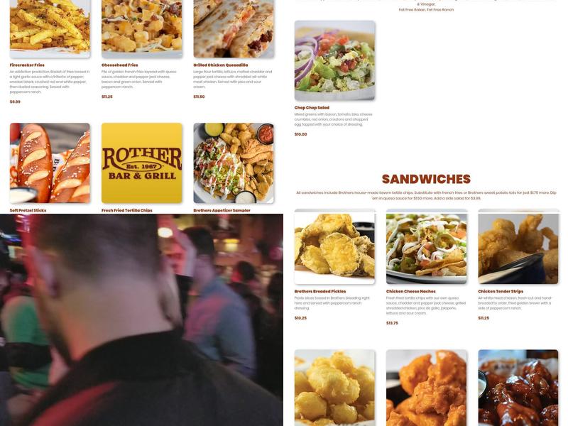 Brothers Bar & Grill Menu