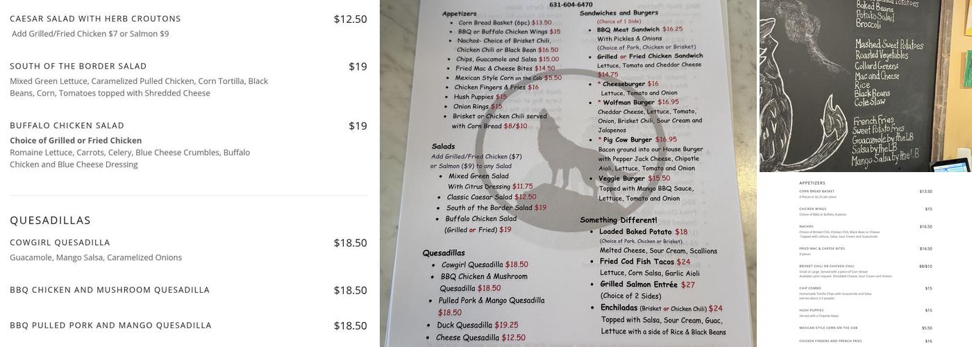 Smokin' Wolf BBQ & More Menu