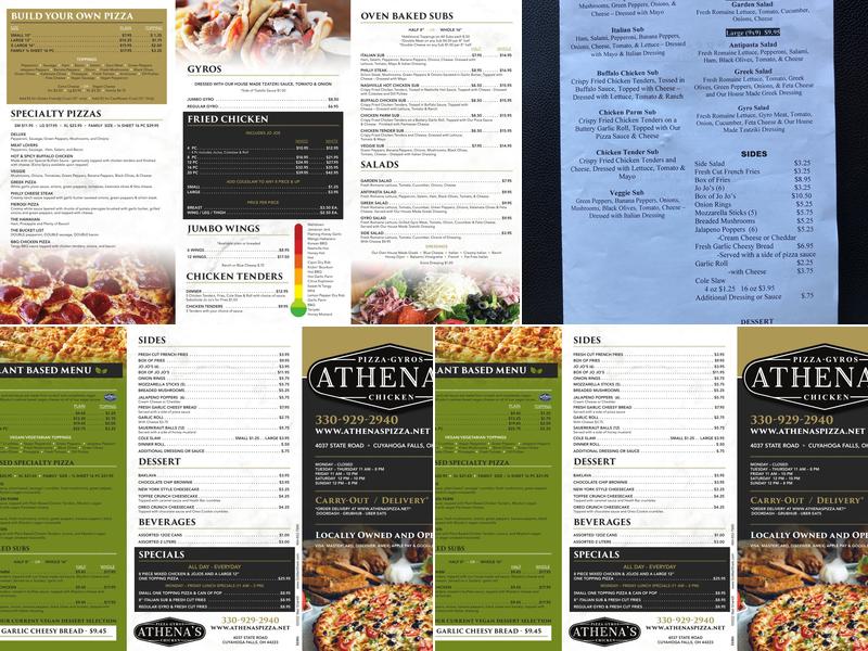 Athena's Menu