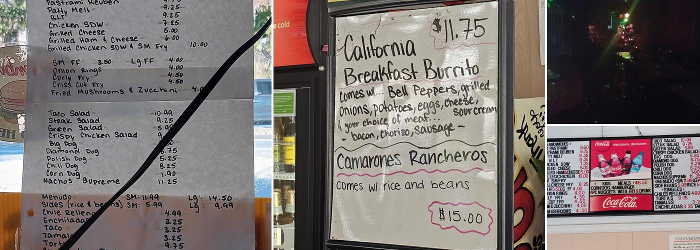 Deb's Frosty Menu