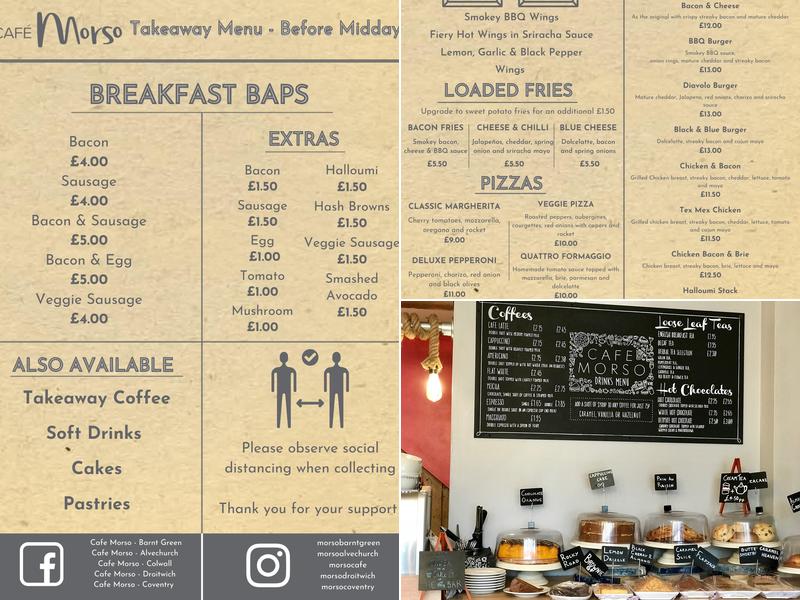 Café Morso Colwall Menu