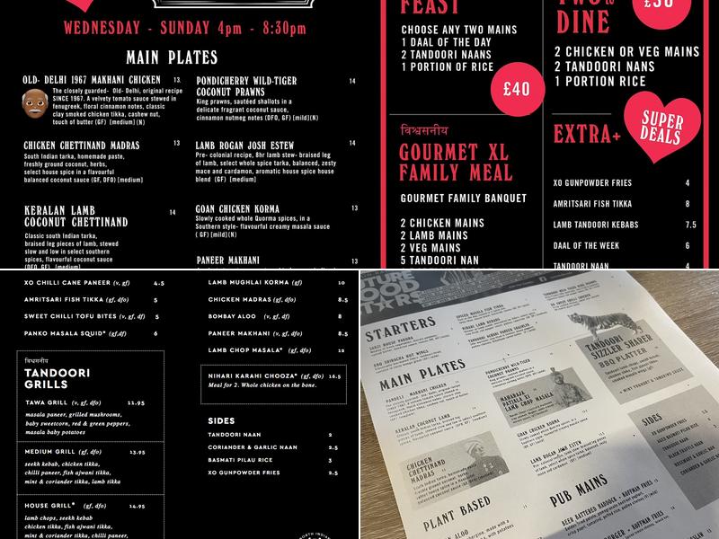 Pandeli Foods at The Marlbank Inn Menu