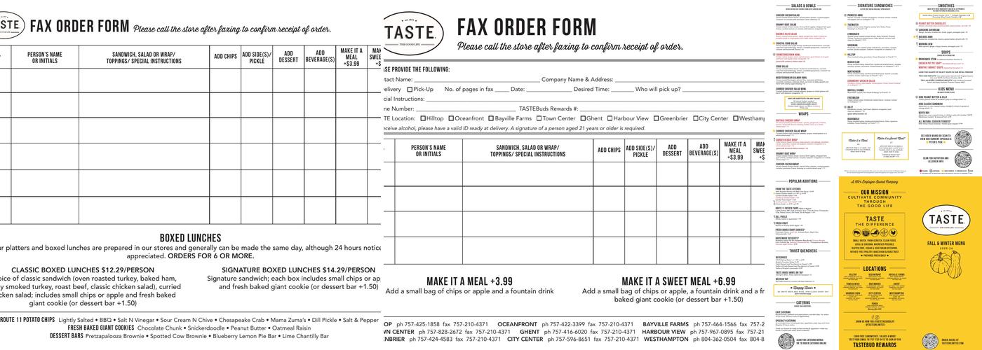 Taste Menu