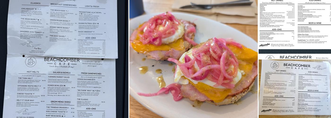 Beachcomber Cafe Menu