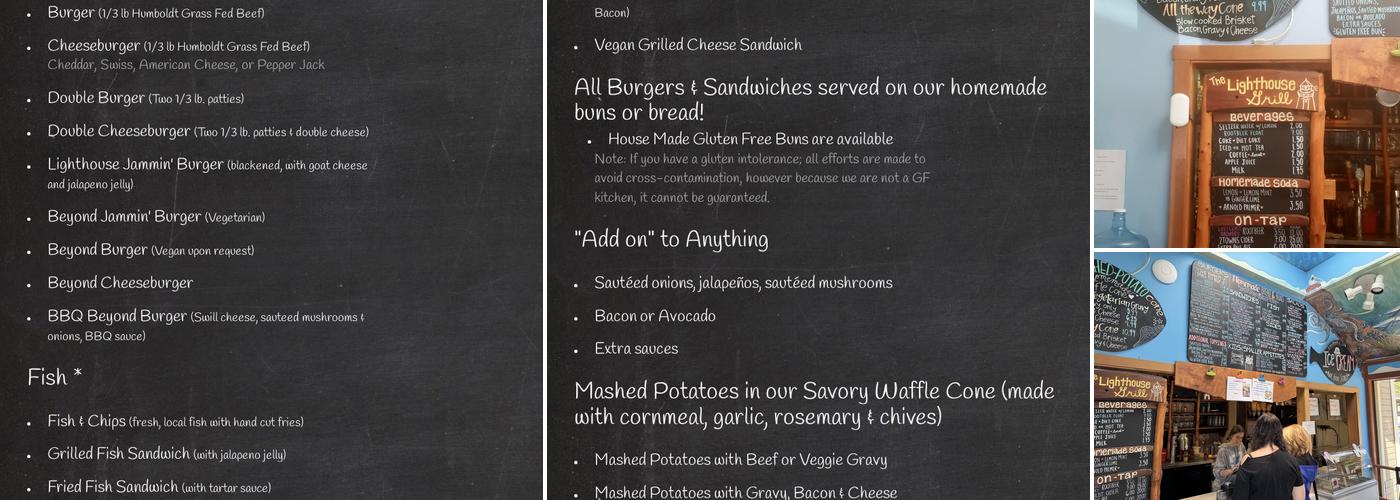 The Lighthouse Grill Menu