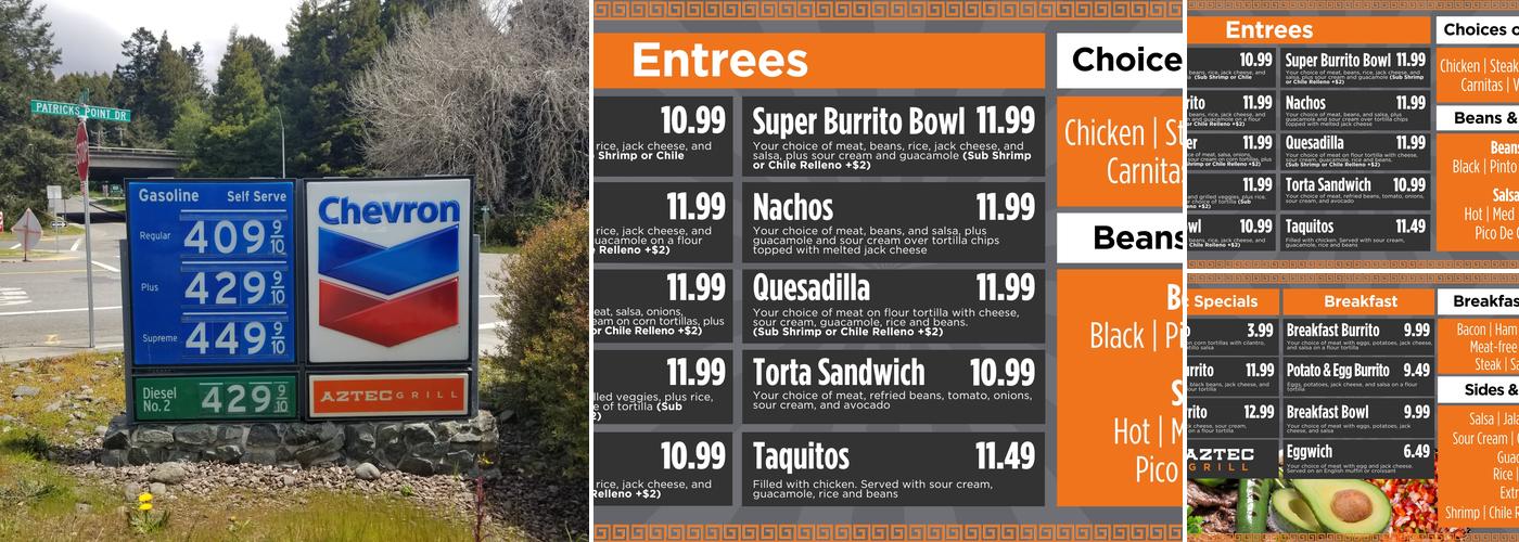 Aztec Grill Menu