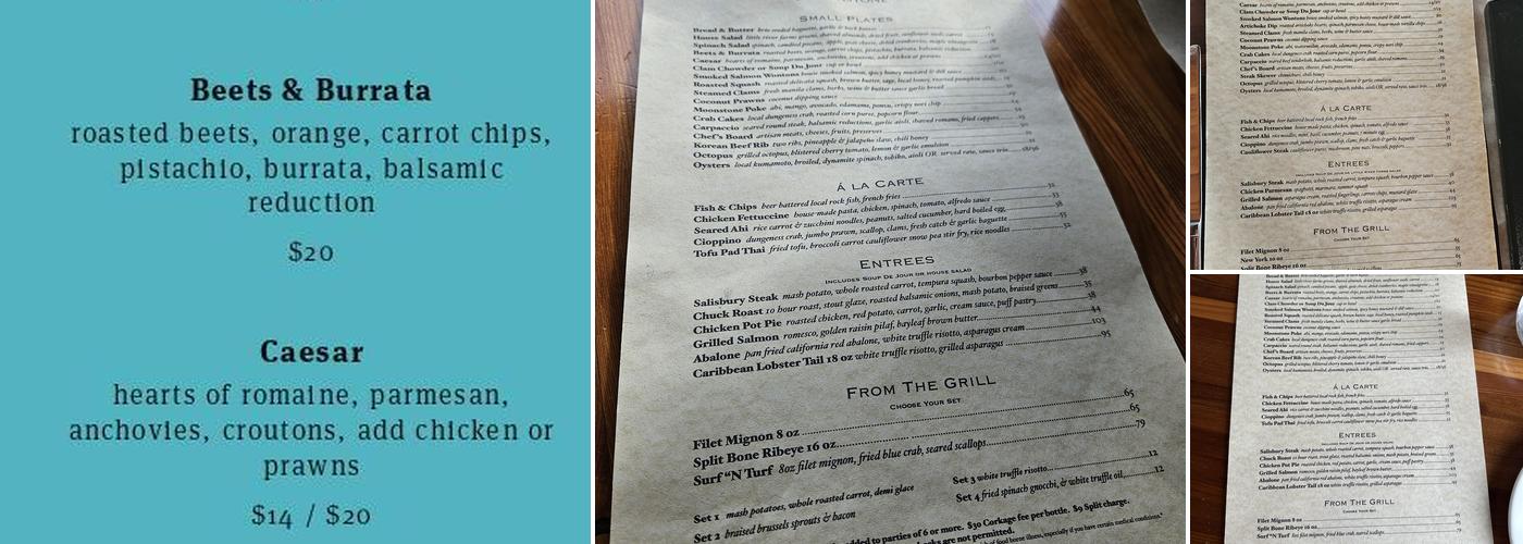 Moonstone Grill Menu