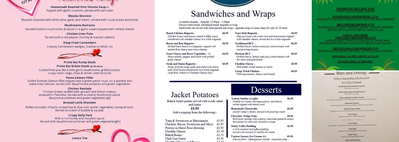 Oscars Restaurant Menu