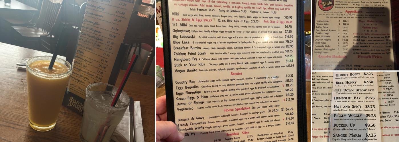 The Alibi Menu