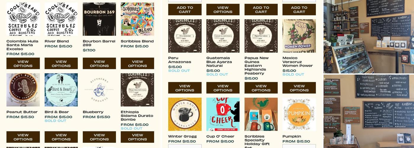 Scribbles Coffee Co Menu