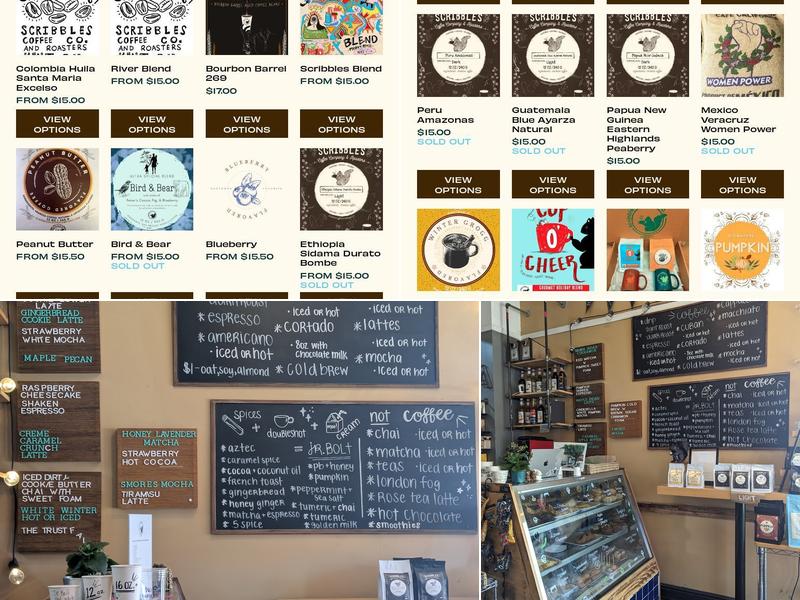 Scribbles Coffee Co Menu